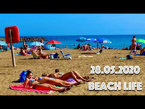Видео: Гран Канария 0n 28.05.20 Плайя дель Инглес Бич Лайф