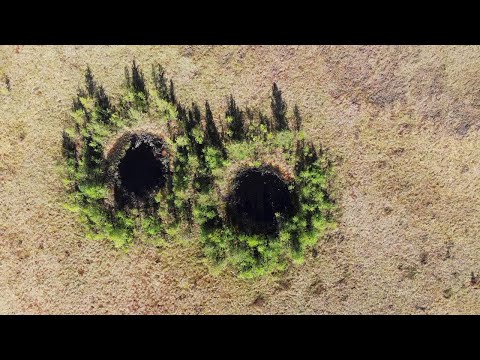 Видео: Пеше-водный поход с рыбалкой. Часть 1. Таинственные круги в тайге - место приземления НЛО? Лоси