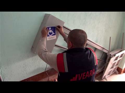 Видео: Подъемник для инвалидов НПУ-001 в подъезд жилого дома.