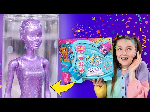 Видео: НЕУЖЕЛИ ГОДНО?😱 Barbie Color Reveal Glitter Hair Swaps: распаковка с конфетти!