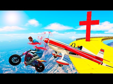 Видео: ЛЕТАЮЩИЕ БАЙКЕРЫ ПРОТИВ САМОЛЕТОВ НА САМОЙ ОПАСНОЙ ТРОПЕ! (GTA 5 Смешные моменты)