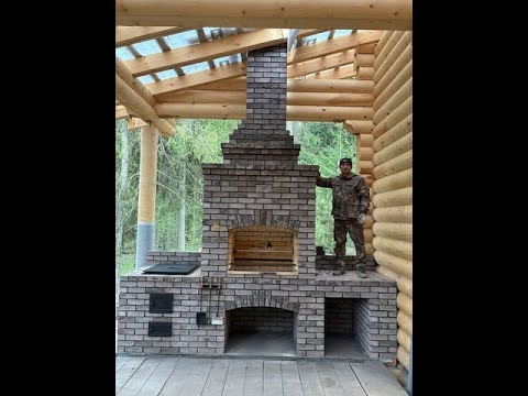 Видео: Мангал печь под казан стол наш 166 объект