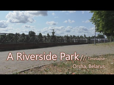 Видео: Парк на берегу реки. Timelapse. Орша, Беларусь. Июль '2021