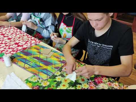 Видео: Мастер-класс "Узелковый батик". Преподаватель Русинова Н.П.