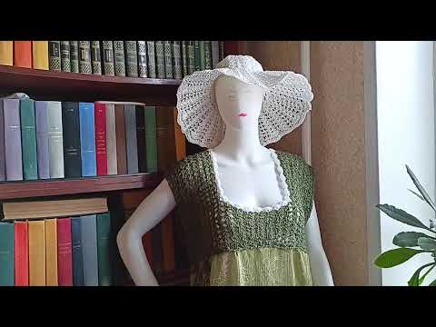 Видео: Вяжем простую кокетку для платья.