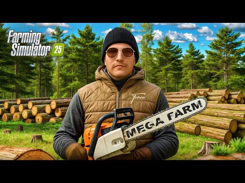 Видео: МЕГА ФЕРМА В ЛЕСУ #3 - СПИЛИЛИ 1.000 ДЕРЕВЬЕВ - FARMING SIMULATOR 25