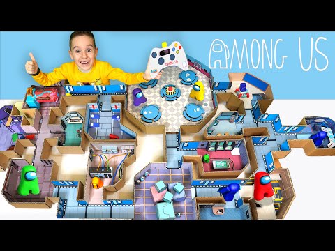 Видео: АМОНГ АС из КАРТОНА c пультом Управления DIY полная карта