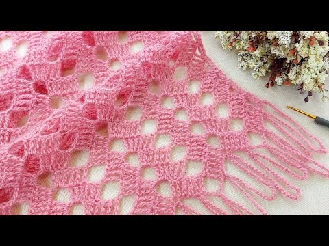 Видео: 💯👍 весенняя шаль этол крючком постройка модели