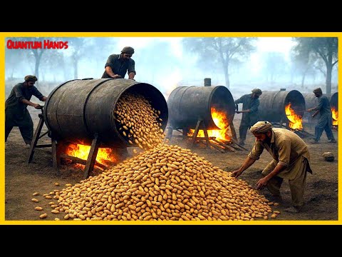 Видео: Удивительный процесс сбора арахиса на пакистанской арахисовой фабрике — @AmazingExperts