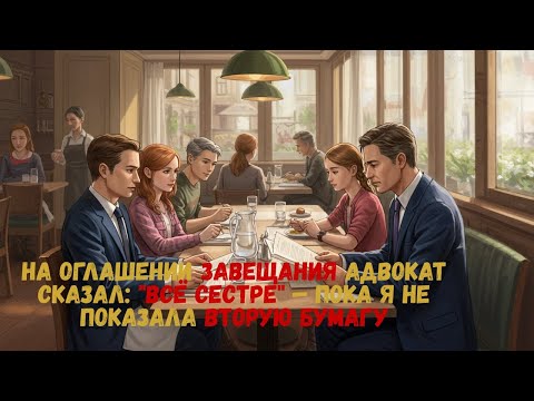 Видео: На оглашении завещания адвокат сказал Всё сестре — пока я не показала вторую бумагу