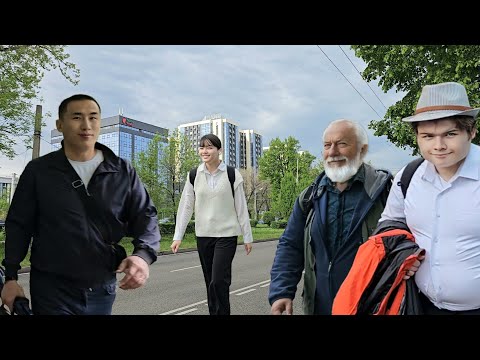 Видео: вверх по Жарокова от Шевченко до Сатпаева, идем пешком, без слов, раннее утро