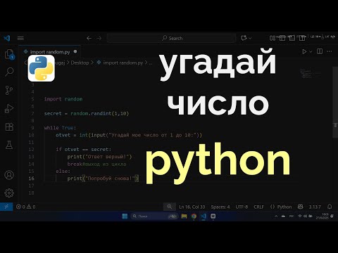 Видео: Как сделать игру числовую угадайку на python (пайтон)