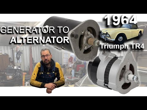 Видео: 1964 TR4 — Часть 23 — Переоборудование генератора в генератор переменного тока