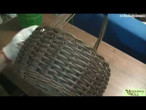 Видео: Мини мастер класс - ввод полутрубки в плетение корзин из полиротанга  с мастером Юлией Лукояновой