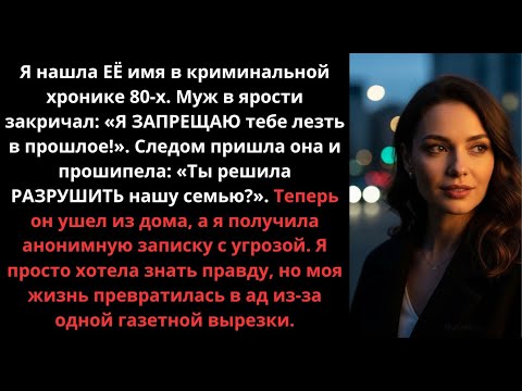 Видео: Муж меня ненавидит, а кто-то угрожает. Я случайно нашла свекровь в криминальной хронике.
