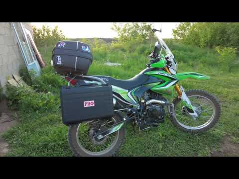 Видео: Кофр из ударопрочного ящика РИФ.  Боковой багажник из нержавеющей трубки d 12мм.