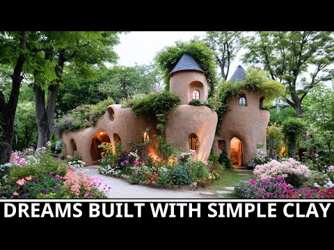 Видео: Проект сказочного глиняного домика | Причудливый садовый домик, созданный из земли и воображения