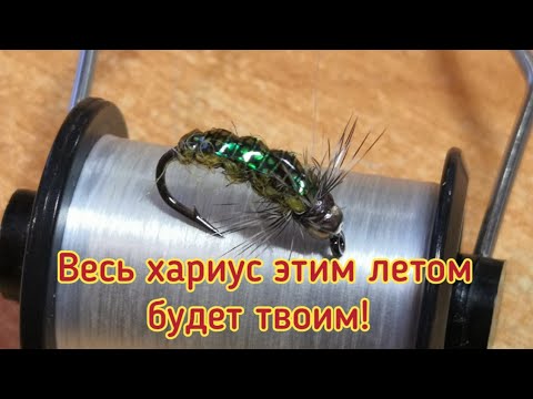 Видео: Мушка с необычной спинкой. Приманка для ловли хариуса и ленка летом!