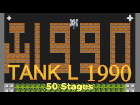 Видео: Tank L 1990 -  Танчики - 50 уровней - (NES - Dendy - 8 bit) - Хак Battle City - Walkthrough HD