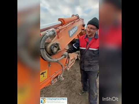 Видео: Монтаж гидролинии на экскаватор Doosan