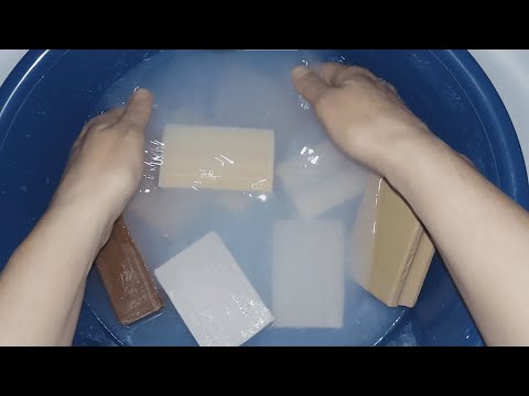 Видео: ASMR a basin of mild laundry soap.таз мягкого размокшего хозяйственного мыло,жмяк