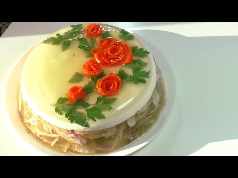 Видео: Холодец. Как приготовить куриное заливное. Пошаговый рецепт.