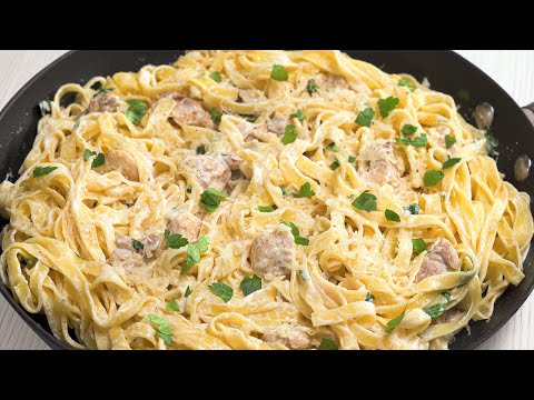 Видео: ПАСТА С КУРИЦЕЙ В СЛИВОЧНОМ СОУСЕ. Вкусный ужин за 15 минут! Рецепт от Всегда Вкусно!