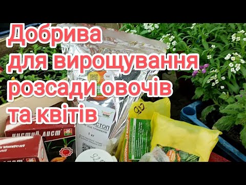 Видео: Які добрива я використовую для вирощування розсади овочів та квітів.