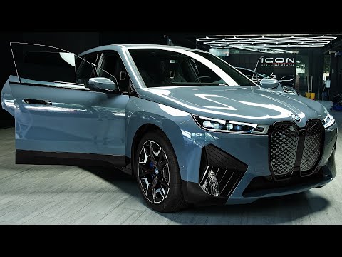 Видео: BMW iX (2023) - Детали экстерьера и интерьера (футуристический автомобиль)
