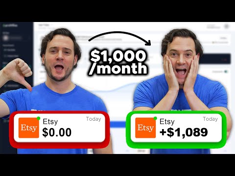 Видео: Зарабатывать 1000 долларов в месяц на Etsy проще, чем вы думаете! (Копируйте меня)