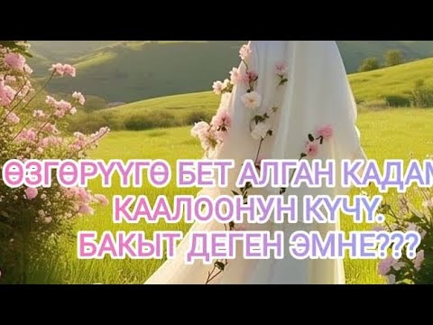 Видео: Өзгөрүүгө Бет Алган Кадам? Каалоонун Күчү. Бакыт Деген Эмне???
