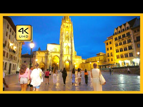 Видео: ОВЬЕДО Ночная прогулка 2023 | Старый город ОВЬЕДО и центр города | Прогулка по Овьедо 4K UHD 60F