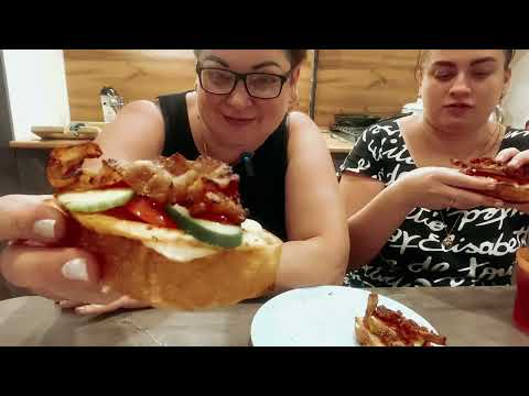 Видео: И как ,их,есть🤭/Бутерброды или Брускетта с Беконом/Мукбанг