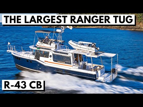 Видео: Швейцарский армейский катер-нож: RANGER TUG R-43 CB Motor Yacht Tour Круиз на сафари и по большой