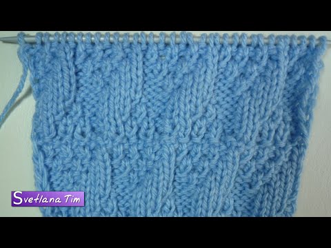 Видео: Простой Двухсторонний узор из Лицевых и Изнаночных петель для Шарфа и Снуда. Вязание спицами № 167