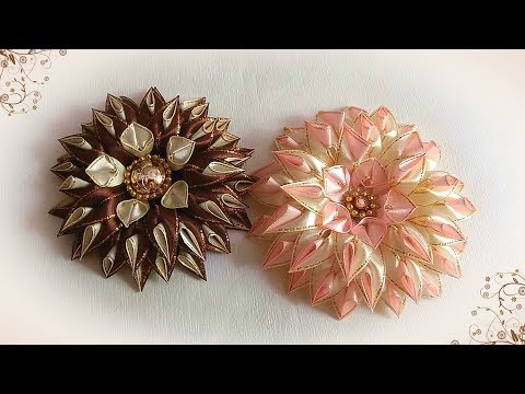 Видео: Цветы из узких лент, канзаши