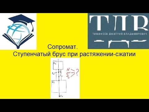 Видео: Сопромат.Расчёт бруса при растяжении-сжатии. Я в вк https://vk.com/id4682924