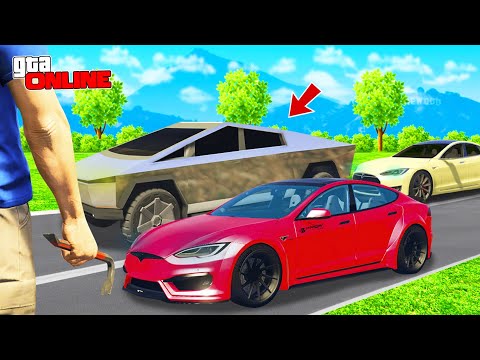 Видео: ЧЕЛЛЕНДЖ! ТЕК ТЕСЛА КӨЛІКТЕРДІ ҰРЛАП КЕТТІМ! ҰРЫЛАР ШАЙҚАСЫ! [GTA 5 ONLINE]