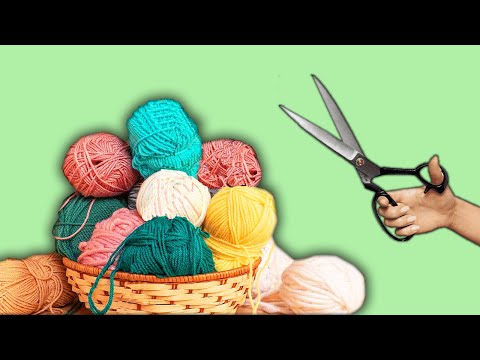Видео: Ковер из остатков пряжи | Три идеи | Три разных метода