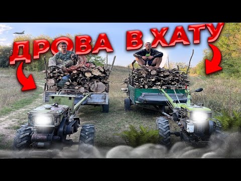 Видео: мотоблок + дрова