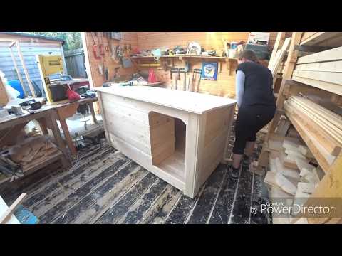 Видео: Будка для собаки с тамбуром. Как сделать.