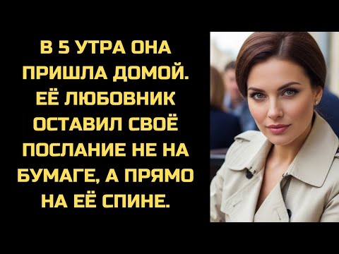 Видео: В 5 утра она ввалилась в дом, пьяная в стельку. Но вся правда была написана на её спине.