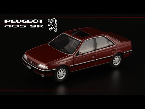 Видео: Девяностые по-французски: Peugeot 405 SR 1993 • Масштабные модели автомобилей Франции 1:43