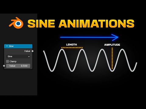 Видео: Как использовать SINE для анимации в Blender — узлы геометрии