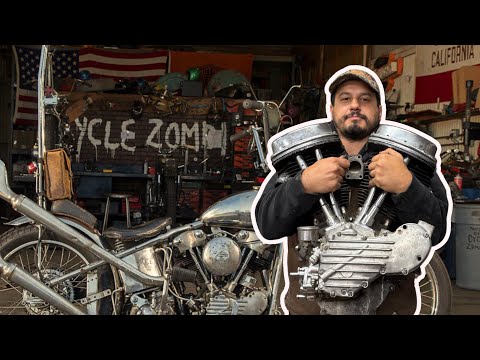 Видео: Установка двигателя Panhead от Harley Survivor Chopper