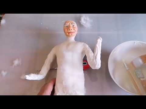 Видео: 3. Ватный дед Мороз. Урок 3