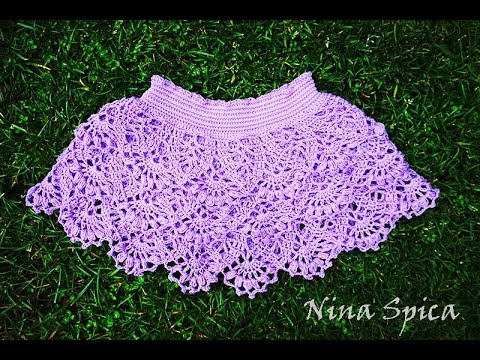 Видео: Детская юбка крючком / Crochet ruffled skirt