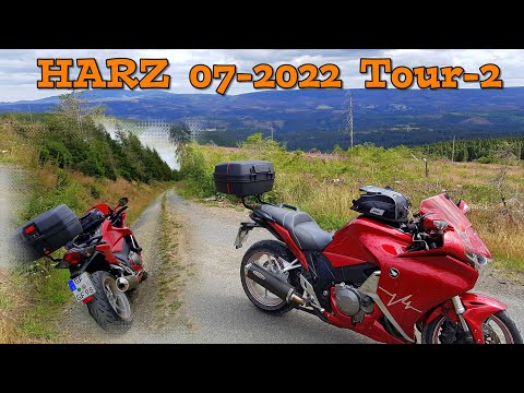 Видео: Moto Tour. Горы Серпантины. Harz 07-2022 Tour 2. Honda VFR1200.