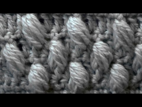 Видео: Узор с рельефными пышными столбиками