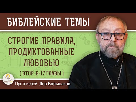 Видео: СТРОГИЕ ПРАВИЛА, ПРОДИКТОВАННЫЕ ЛЮБОВЬЮ (Втор. 6-17 главы)  Протоиерей Лев Большаков